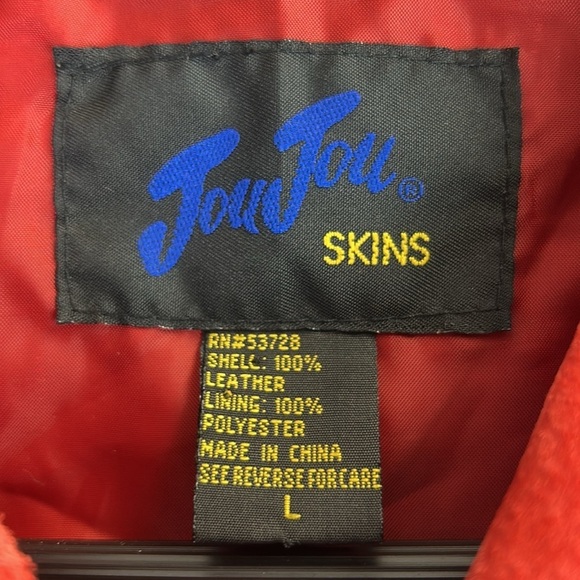Jou Jou Skins Candy Red Leather Western Jacket Women’s Size L - Picture 2 of 10